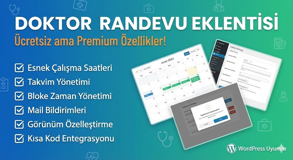 WordPress Randevu Eklentisi, Psikolog ve Psikiyatri Profesyonelleri İçin Ücretsiz ve “Premium” Çözüm